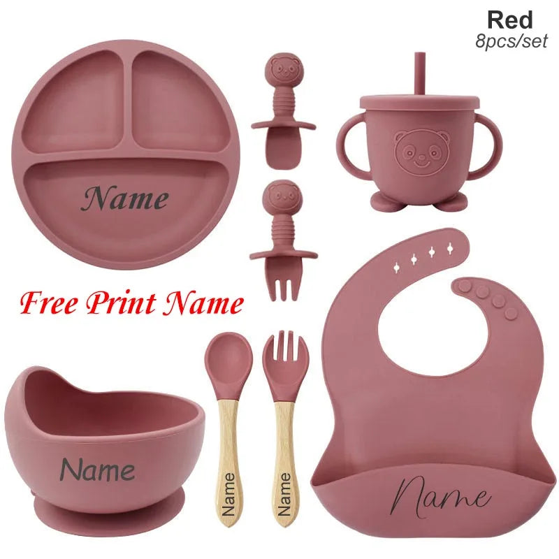 Personalized Name Baby Feeding Set