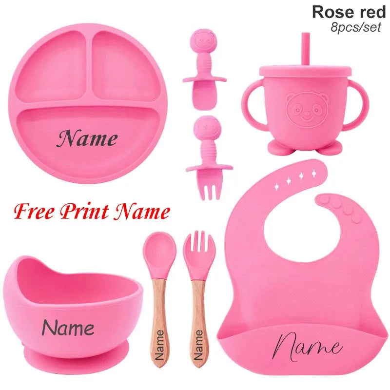 Personalized Name Baby Feeding Set