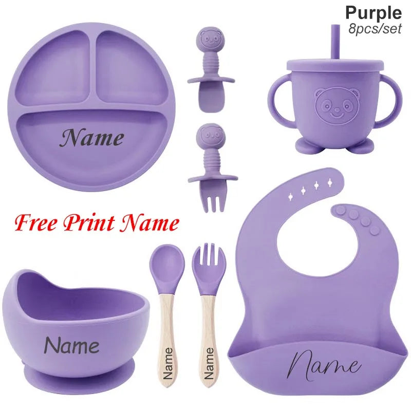 Personalized Name Baby Feeding Set