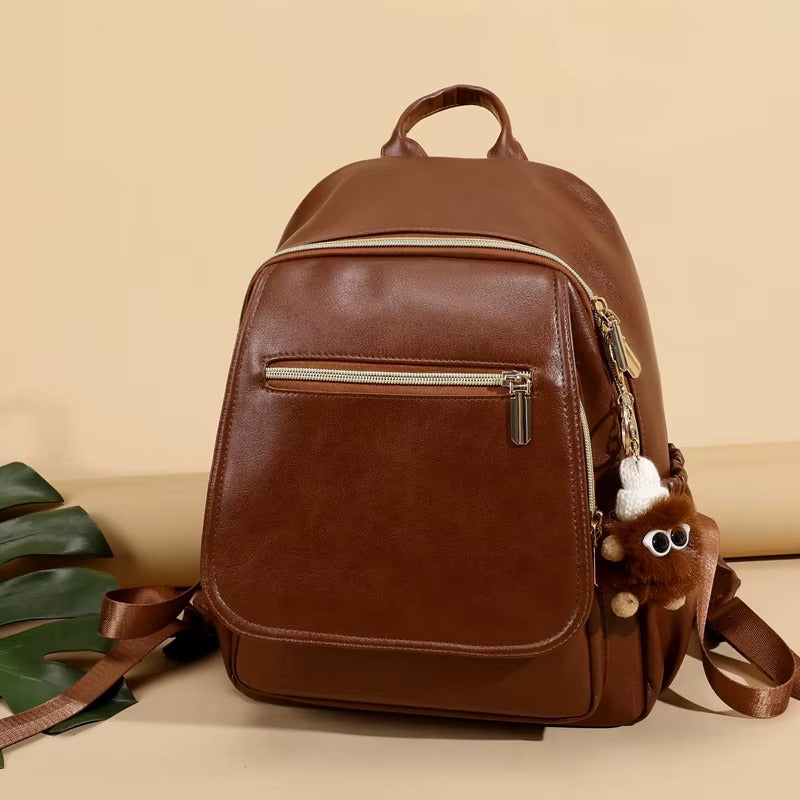 PU Leather Diaper Bag Backpack